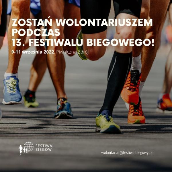 Zostań wolontariuszem podczas 13. Festiwalu Biegowego w Piwnicznej-Zdroju!