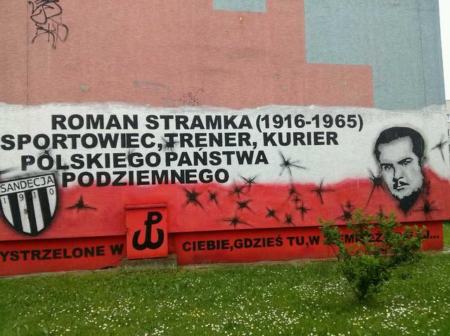 Mural poświęcony pamięci Roman Stramka