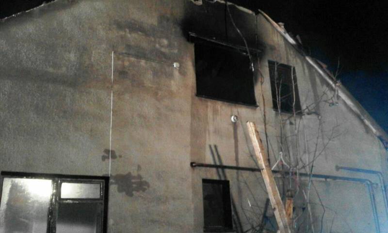 pożar domu w Dąbrowie