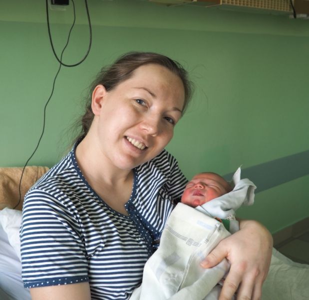ostatnie dziecko urodzone w sylwestra 2015 w szpitalu j.sniadeckiego w NS fot. iga michalec