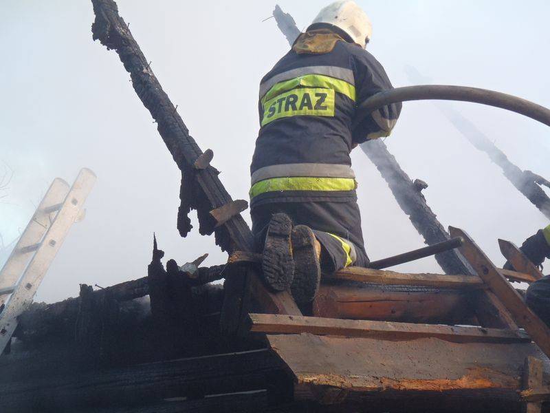 Pożar poddasza domu w Limanowej