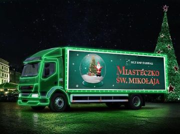 Św. Mikołaj, ciężarówka, Nowy Sącz, Sądeczanin.info, Gorlice