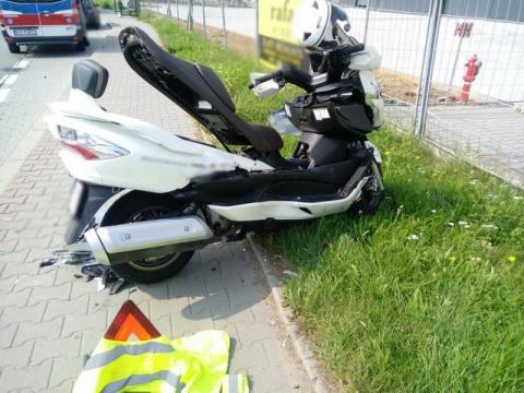 Znów wypadek na ul. Węgierskiej. Motocyklista zakończył podróż w szpitalu