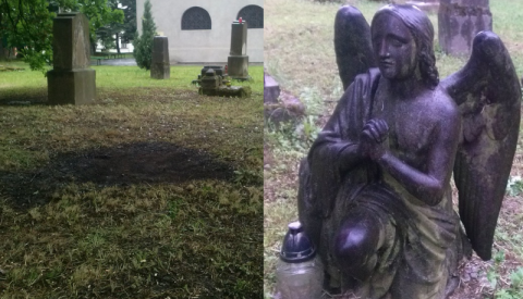 Nowy Sącz: Ty byś zapłacił byś mandat, a na cmentarzu palą śmieci bezkarnie!