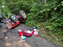 Tragiczny wypadek w Zagorzynie. Traktor przygniótł mężczyznę, długo go reanimowali [ZDJĘCIA]