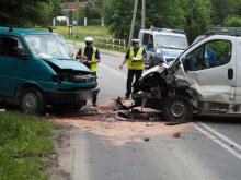 Wypadek w Łazach Biegonickich. Kierowca trafił do szpitala [FILM, ZDJĘCIA]